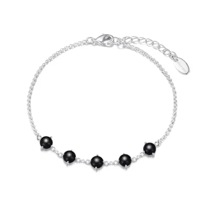 Immagine di Philip Jones Bracciale in onice Nero con Pietre preziose