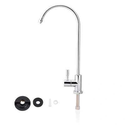 Immagine di Rubinetto da lavello,Rubinetto,1/4 &#039;&#039; In Acciaio Inossidabile Colpetto Della Cucina A 360 di Rotazione del Chrome Osmosi Inversa RO Potabile Filtro Acqua