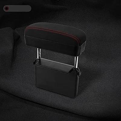 Immagine di Qirc Bracciolo con contenitore per auto, protettivo, console centrale, estensione gomito e avambraccio, supporto polso, altezza regolabile, tappetino comodo, universale