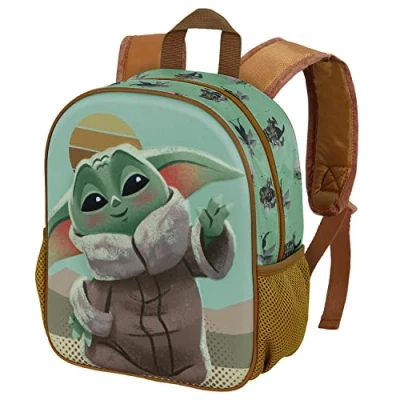 Immagine di Karactermania THE Mandalorian SAY HI 3D Small Zaino per bambini, Taglia: One Size, Verde