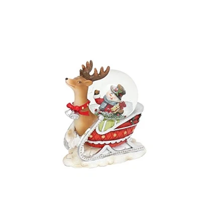 Immagine di Dekohelden24 Piccola palla di neve con pupazzo neve, 9 x 4,5 8 cm, sfera 501374 SM