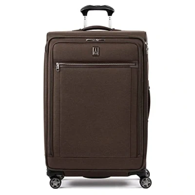Immagine di Travelpro Crew 11 50 &quot;Porta abiti Valigie, Espresso ricco, Checked Large 29 Inch, Platinum Elite Softside Trolley espandibile con ruote girevoli