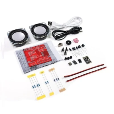 Immagine di Sessleger kit di altoparlanti Bluetooth fai da te, amplificatore audio stereo USB, elettronica te per la pratica della saldatura guscio