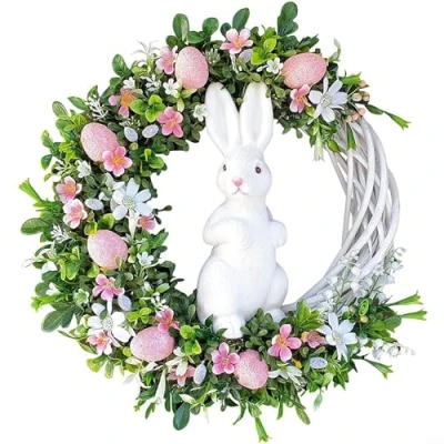 Immagine di ReachMall ghirlanda pasquale, di uova Pasqua artificiali, decorazione per porta d&#039;ingresso, 43E007Z73F17810N07DA439VD