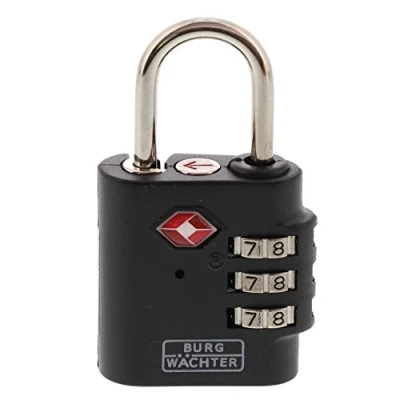 Immagine di Burg Wächter Lucchetto regolabile TSA di sicurezza, spessore 3,5 mm, 3 rulli numerici, 77 30 SB