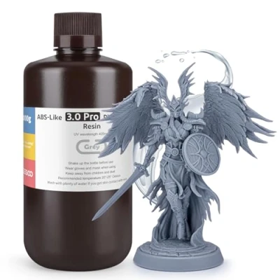 Immagine di ELEGOO Resina ABS Like 3.0 Pro, LCD UV Rapida Alta Precisione, Non Brittle, Migliorata Forza e Durezza per LCD/DLP Stampante 3D Fotopolimerica, Grigio 1000G