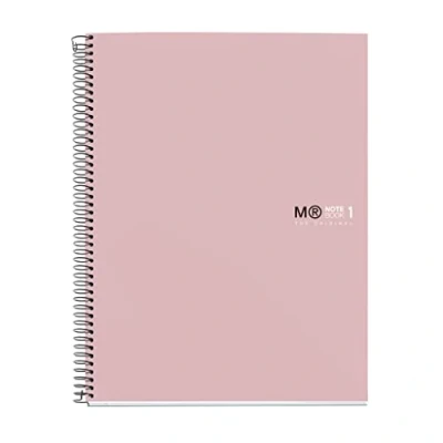 Immagine di Miquelrius Quaderno A4, Notebook The Original Colors, 80 Fogli di 90 g/m² e 1 Striscia Colore, Taccuino a Righe Orizzontali 7 mm, 4 Fori, Copertina Rigida in Cartone Plastificato, Sabbia