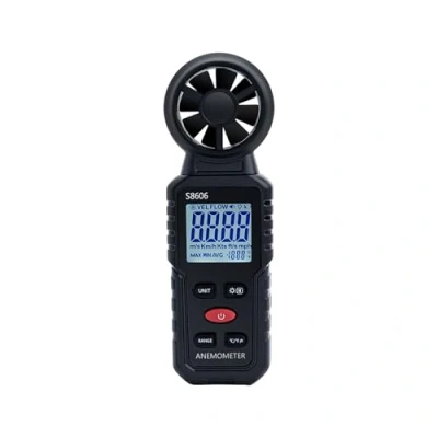 Immagine di Mcbazel 3 in 1 Anemometro Digitale con Display LCD, Misuratore di Velocità del Vento Tester Flusso Aria Termometro per Esterni, Droni, Caccia, Pesca
