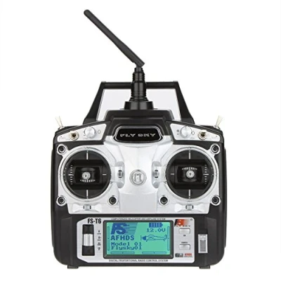 Immagine di GoolRC Flysky FS T6 Ricevitore e trasmettitore ad alta precisione, 2,4 GHz, 6 canali, modalità 2, R6 B, per radiocomando multirotor, quadcopter, elicottero, aereo, glider car