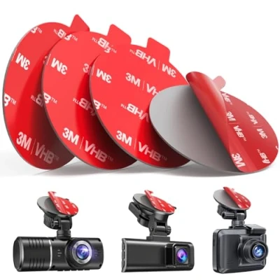Immagine di Dash Cam Sticky Pads per Nextbase volport Adesivo bifacciale di ricambio, nastro VHB Parabrezza Cruscotto Telecamera Scution Cup Mount GPS, 4 pezzi 56mm (2.2&quot;)