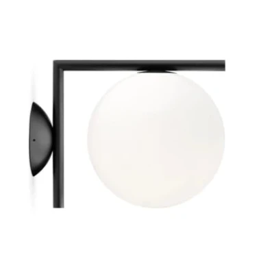 Immagine di FLOS IC C/W2 applique, nero Ø 30 cm