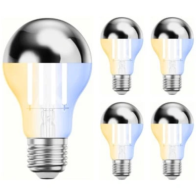 Immagine di ledscom.de 5 pezzi E27 lampadina LED, A60, bianco caldo freddo (2700 7000 K), 4,8 W, 486lm, Smart Home, WLAN, Alexa, specchio per la testa (argento)