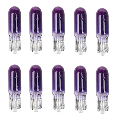 Immagine di PNNNU 10Pz W2W T5 12V 1.2W Lampada Alogena per Auto Luci Strumenti Lampadina Cruscotto Luce Interni Car Styling,Viola