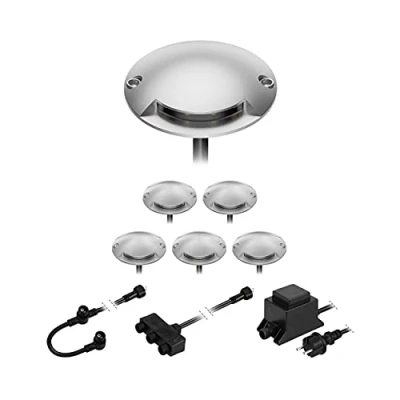 Immagine di ledscom.de Lampada da terra a LED Bunda, 1 lampada, per esterni, transitabile, bianco freddo, set di 6