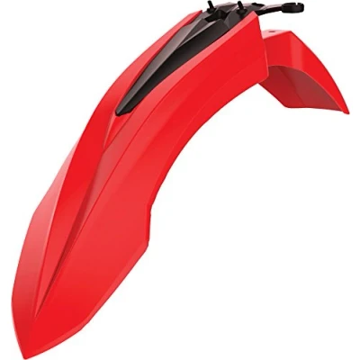 Immagine di POLISPORT 8574700001 Parafango anteriore replica OEM realizzato in plastica lucida durevole e resistente compatibile con le moto BETA colore rosso