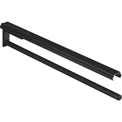 Immagine di Gedotec Portasciugamani H6008 Estrattore asciugamani a 3 bracci estensibile 1 pezzo porta strofinacci lunghezza 465 mm in nero da bagno e cucina girevole 90