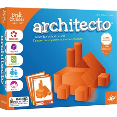 Immagine di Asmodee FoxMind Architecto Puzzle 3D logica età: 7+ 1 Giocatore Tempo di Gioco: 10min, Colore Arancione, FOXARCH02FR