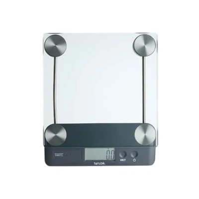 Immagine di Taylor Pro Bilancia da Cucina Digitale con Funzione Tara Touchless, Compatta, Standard Professionale, ad Alta Precisione, Rame e Vetro, Portata Massima 14,4 kg/14,4 L