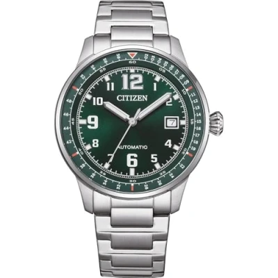 Immagine di CITIZEN NJ0190 Orologio automatico da uomo con cinturino in acciaio inossidabile e data diverse varianti, verde, Bracciale