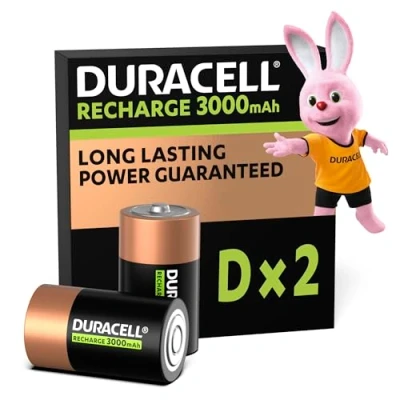 Immagine di Duracell PreCharged Batteria ricaricabile Torcia (D) NiMH 3000 mAh 1.2 V 2 pz.