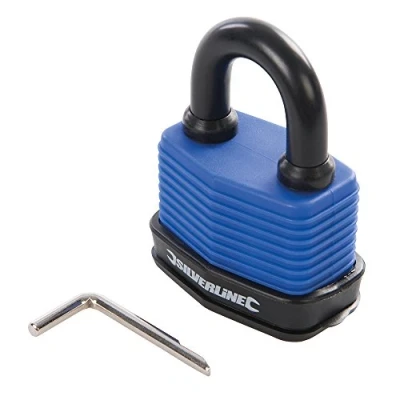 Immagine di Silverline 802531 Lucchetto a combinazione resistente alle intemperie, colore: Blu