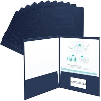 Immagine di 10 cartelle portadocumenti in formato A4, con 2 tasche, per progetti, relazioni, presentazioni, progetti porta carte, portadocumenti, documenti