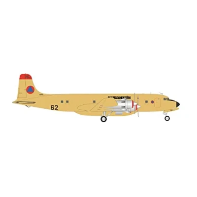 Immagine di herpa sécurité Civile Douglas DC 6 F ZBAD Pélican 62&quot; in Scala 1:200 Modello di Aereo, Pezzo da Collezione, Deco, Statuetta Senza Supporto Metallo Miniatura, 572484