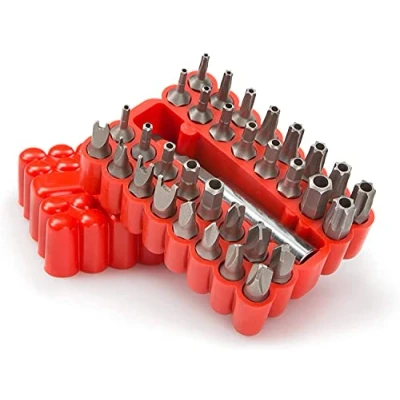 Immagine di CENPEK set di 33 punte sicurezza con supporto magnetico per prolunga include chiavi esagonali e a stella resistenti al manomissione