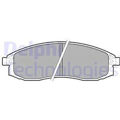 Immagine di DELPHI LP1759 Kit pastiglie freno con segnalatore acustico usura senza lamierino anticigolío accessori MITSUBISHI: L200 III Pick up