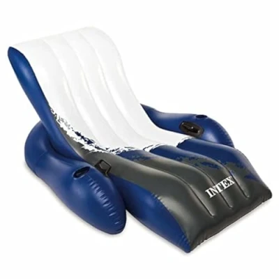 Immagine di Intex 58868EU Chaise Longue Gonfiabile Mare Sport, Vinile, Multicolore, 180x135 cm