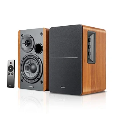 Immagine di Edifier R1280Ts Altoparlanti Diffusori da Scaffale Monitor Stereo Active Near Field 2.0 Altoparlante Studio RMS 42 Watt con uscita subwoofer Custodia Esterna in Legno
