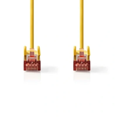 Immagine di NEDIS Cavo di rete CAT6 Connettore RJ45 S/FTP 2.00 m Rotondo LSZH Giallo Etichetta