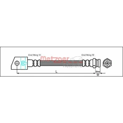 Immagine di METZGER 4114749 Tubi Freno 457 F10 x 1