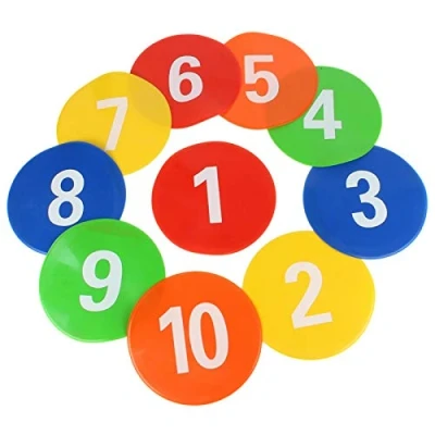 Immagine di Vbestlife 10 Dischi per segni di Allenamento Il Calcio, Disco con Numeri Calcio indicano i Punti Riferimento del Terreno Le Attrezzature l&#039;allenamento