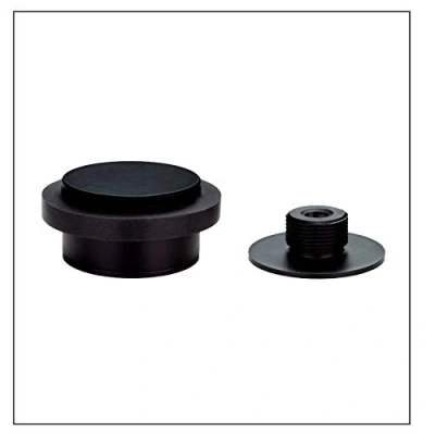 Immagine di EVI Herrajes Fermaporta Adesivo 45 x 20 mm Base filettata Gomma Nera Acciaio Inox Laccato Nero Compresi vite + tassello di fissaggio Mod. I 203/35X19 DUAL NG