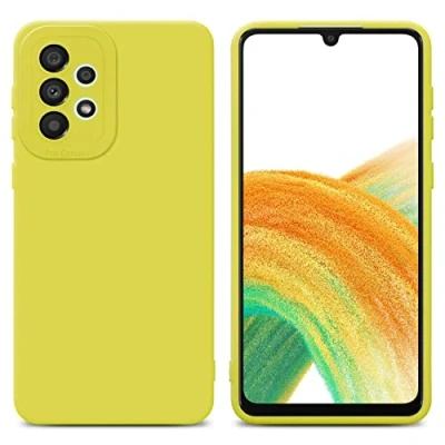 Immagine di Cadorabo Custodia compatibile con Samsung Galaxy A72 4G / 5G in FLUID GIALLO Coperchio protettivo silicone TPU flessibile