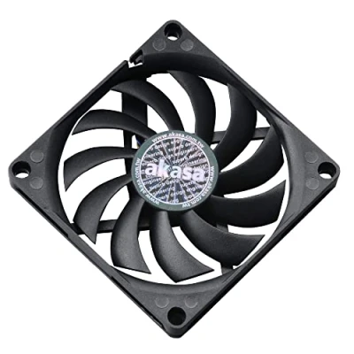 Immagine di Akasa AK FN076 Slimline Ventola per PC case Nero (L x A P) 80 10.8 mm