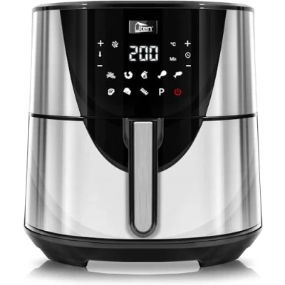 Immagine di Uten Friggitrice ad Aria Calda 7,5 Litri, Senza Olio XXXL, 1700W Air Fryer, LED Touch Screen, Tempo Temperatura Regolabili, PFOA&amp;BPA