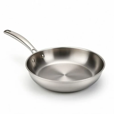 Immagine di WECOOK! PRO Padella in Acciaio Inox 18/10 Ø 26 cm Adatta per Induzione e Forno Fondo Triplo Strato Manico Ergonomico Rivettato Lavabile Lavastoviglie Resistente