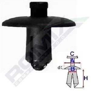Immagine di ROMIX A81365 Clip, Fregio/Modanatura protettiva AUDI: A2, Q3, A4 B8 Avant