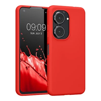 Immagine di kwmobile Custodia Compatibile con ASUS Zenfone 10 / 9 Cover Back Case per Smartphone in Silicone TPU Protezione Gommata rosso