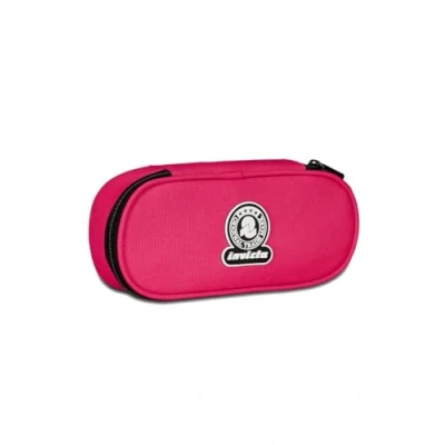 Immagine di Invicta Portapenne Scuola, Round Plus Solid, Rosa, Mono Scomparto con Organizer, Scuola &amp; Tempo Libero, Bambini e Ragazzi