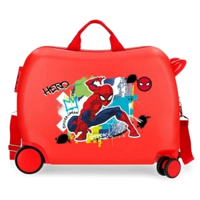 Immagine di Joumma Bags, Disney Marvel Spiderman Urban, Valigia Cabina, per bambini, Realizzato in ABS, un materiale, Quattro Ruote Doppie di Rotazione multidirezionale, Chiusura a combinazione laterale.,