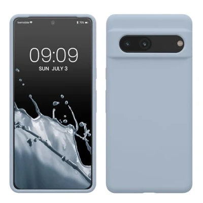 Immagine di kwmobile Cover per Google Pixel 7 Custodia Back Case Smartphone in Silicone TPU Protezione Gommata blu chiaro matt