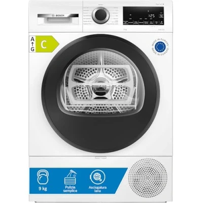 Immagine di Bosch WQG233D0IT Serie 6, Asciugatrice a pompa di calore, capacità 8 kg, EasyClean: i filtri per la lanugine, Cestello Lana, Auro Dry, Programma Rapido