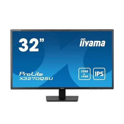 Immagine di Iiyama ProLite X3270QSU B1 Monitor LED ERP E (A G) 80 cm (31.5 pollici) 2560 x 1440 Pixel 16:9 3 ms HDMI ™, DisplayPort, Cuffie (jack da 3,5 mm), USB 3.2