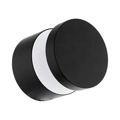 Immagine di Eglo Melzo Lampada da Parete a LED per Esterni 1 Luce, in Alluminio e Plastica, Nero, IP44