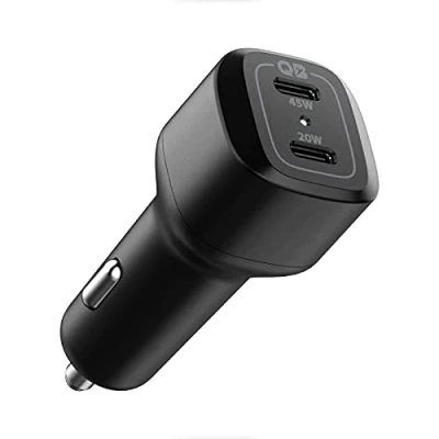 Immagine di Spigen Caricatore Auto USB C 2 Porte 65W Ricarica Rapida PD 3.0 45W + 20W Adattatore Compatibile con 14 13 12 Pro Max Plus Mini Macbook Air iPad Galaxy S23 S22 S21 Ultra S20 FE Note 20