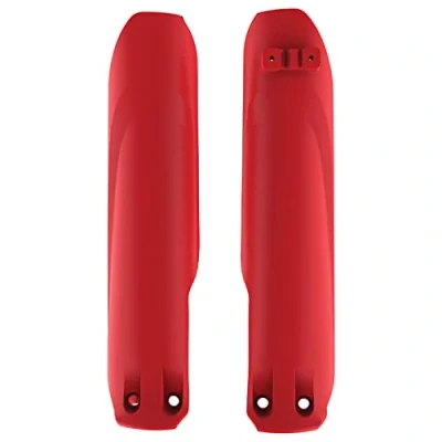 Immagine di POLISPORT 8399100001 Set di protezioni forcella in polipropilene antiurto senza bulloneria compatibile con le moto BETA colore rosso