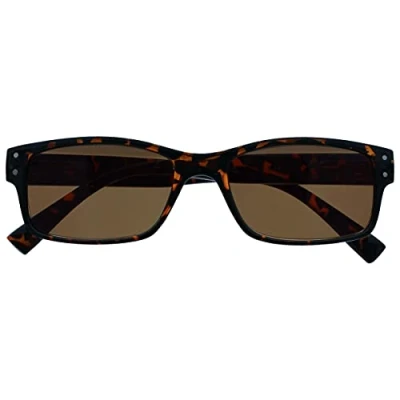 Immagine di The Reading Glasses Company Uomo Grande Marrone Tartaruga Lettori Sole Uv400 Stile Designer Cerniere Molla S11 2 +2,50 50 Gr